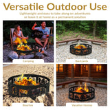 Sunnydaze Decor Forest Wilderness Fire Ring, 36-in