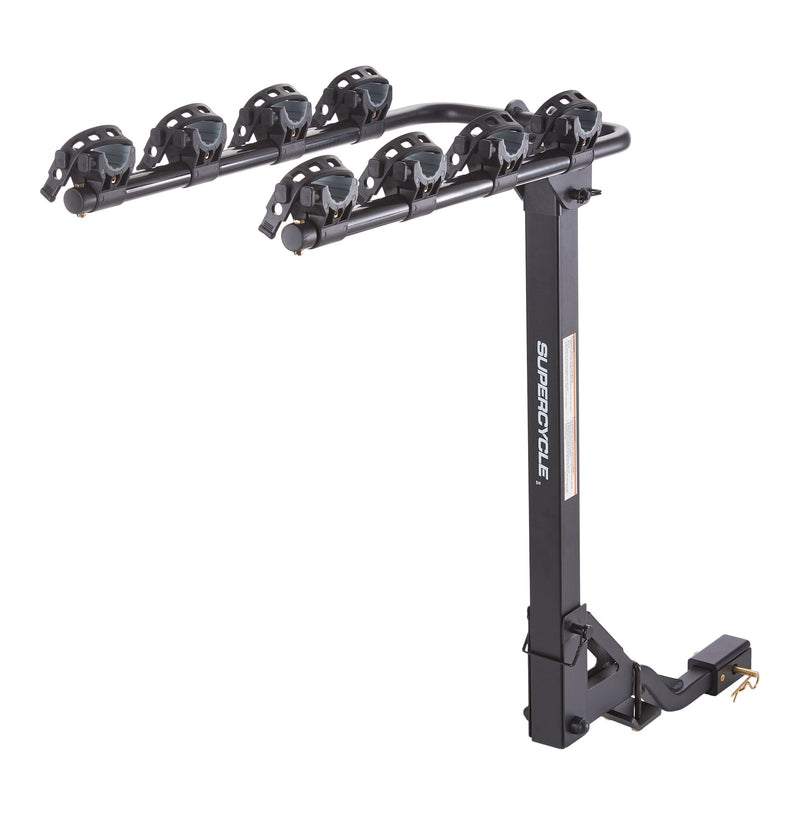 Supercycle Dual Arm Hitch Mounted Hanging Bike Carrier, 4-Bikes W6
