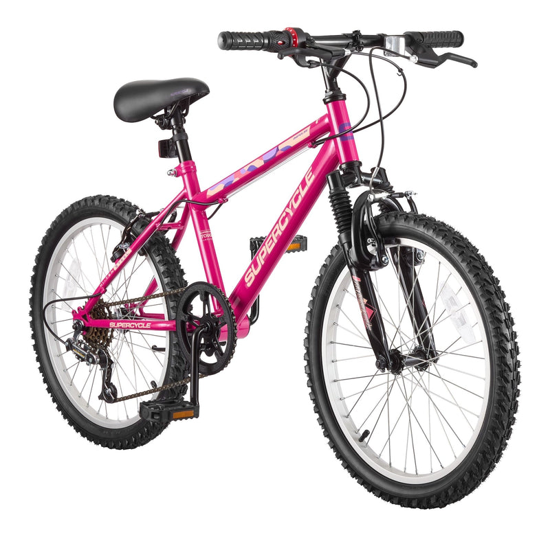 Supercycle Impulse Youth HT Mountain Bike with 5-Speed Grip Shifting System, 20-in L6