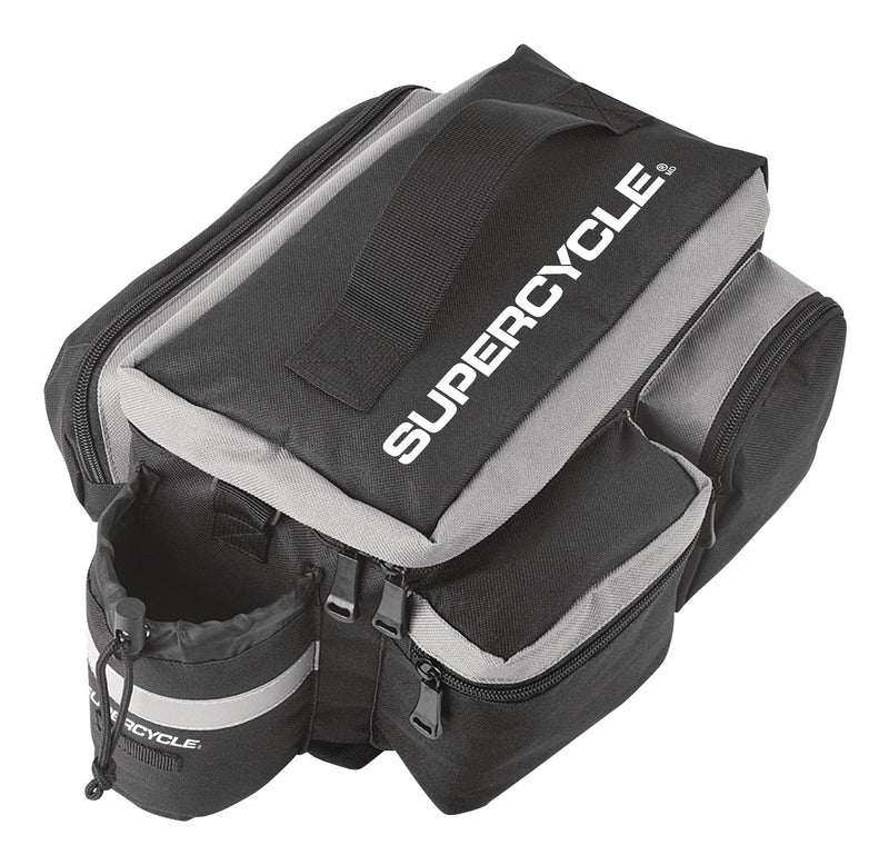 Supercycle Rack Top Bike Bag withAluminum Foil & Reflective Strip, 8L, Black K7