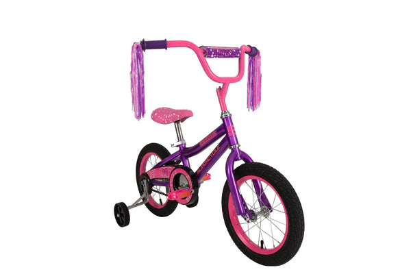 Supercycle Radium Kids' Bike with Training Wheels, Purple, 14-in B4