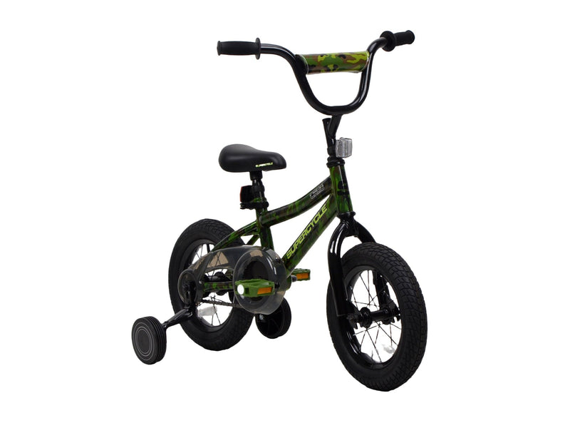 Supercycle Youth Bike with Hi-Ten Steel Frame, 12-in, Camo V1