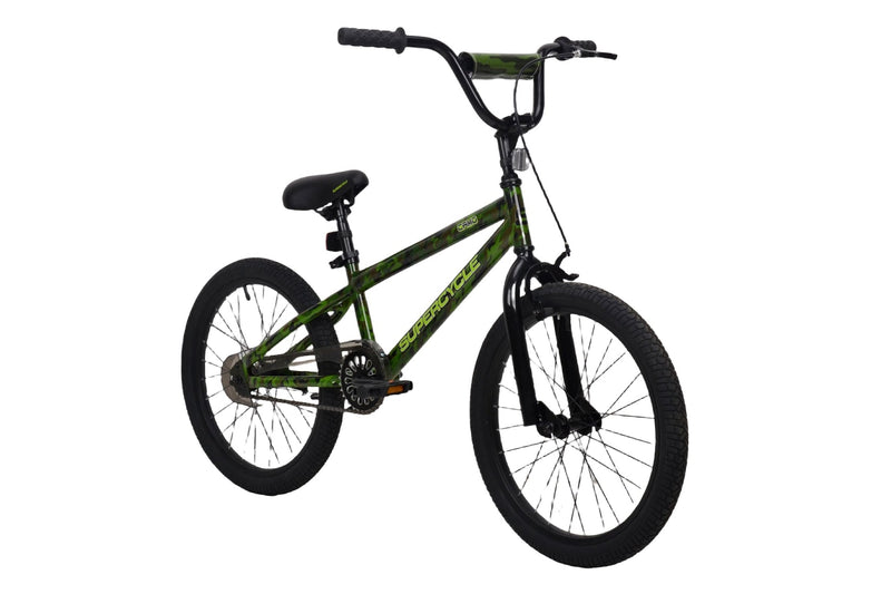Supercycle Youth Bike with Hi-Ten Steel Frame, 20-in, Camo F7