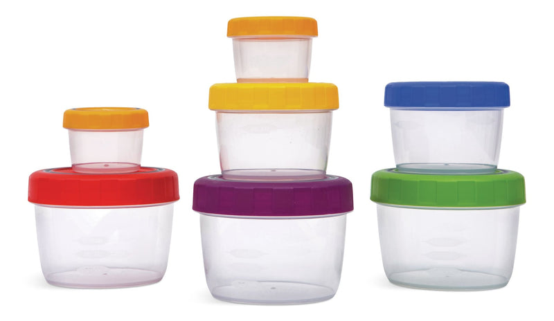 Surelock Nestable Clear Plastic Food Storage Container Set with Lids C6