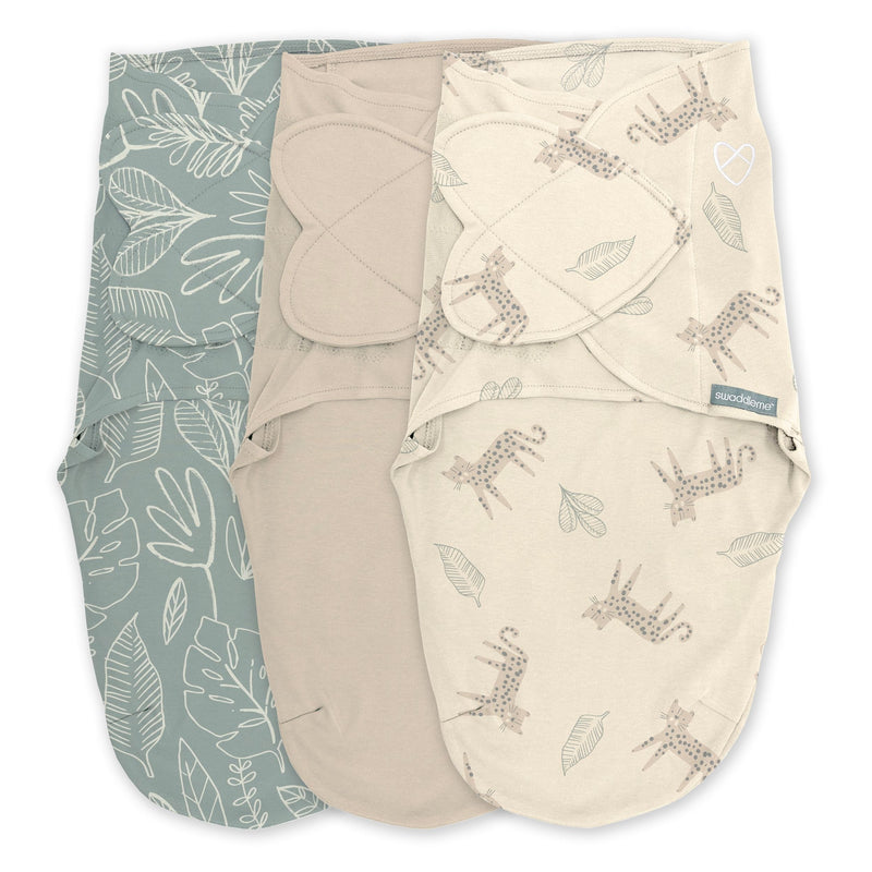 SwaddleMe Original Swaddle Adjustable Baby Wrap with Quick Change, Born Free, Size S/M, Ages 0-3m, 3-pk Z1