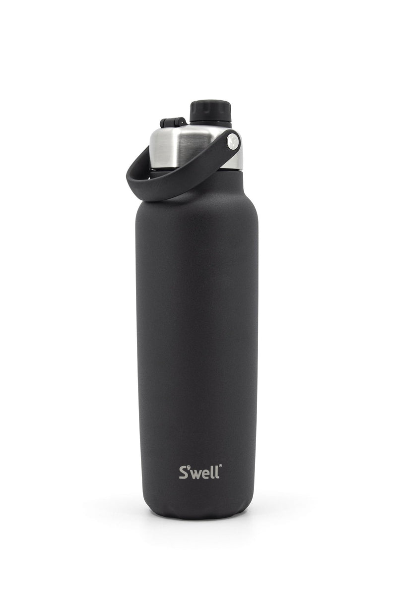S'well Explorer Insulated Stainless Steel Hydration Bottle, 40-oz, Black, with Chug Lid, BPA Free T9