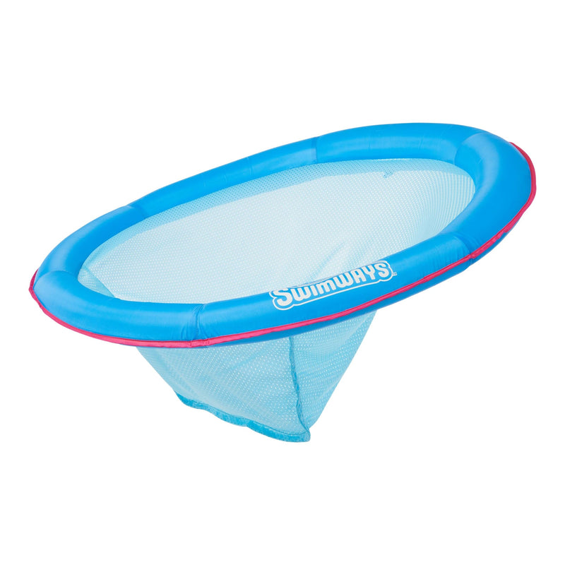 Swimways Spring Float Papasan Round Pool Lounger, Blue V2