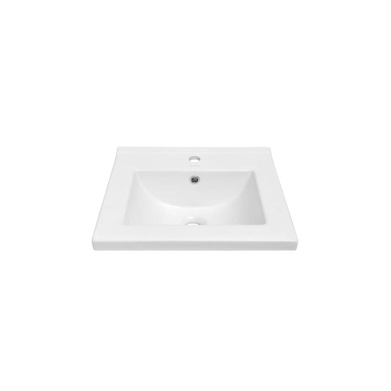 Swiss Madison Ceramic Square Vanity Sink Top, 18-in Y9