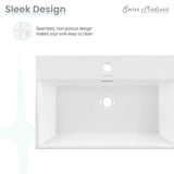 Swiss Madison Claire Rectangle Wall-Mount Bathroom Sink, 24-in