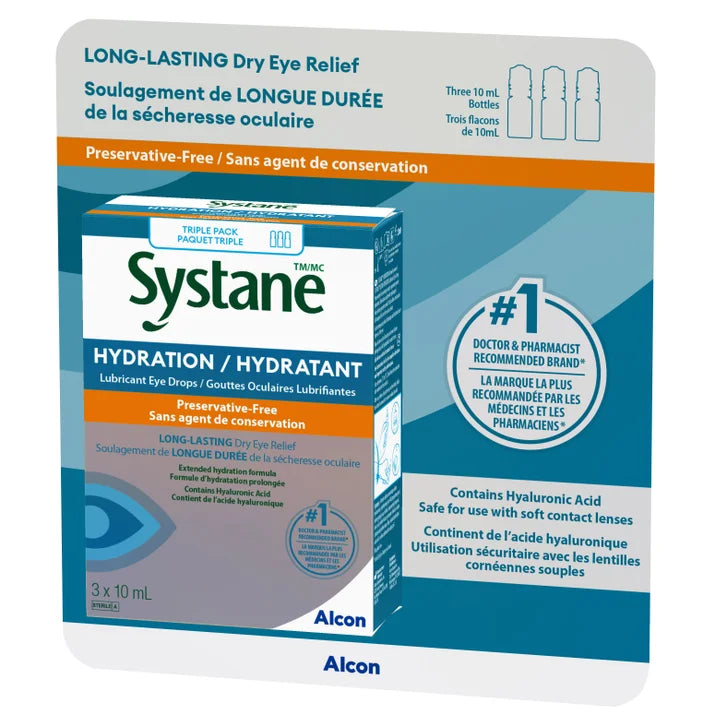 Systane Hydration Eye Drops, 3 x 10 mL Z1