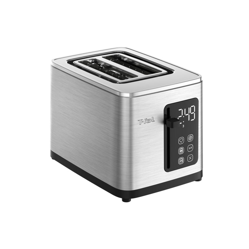 T-fal 2-Slice Stainless Steel Digital Toaster, Extra wide slots, 7 Browning levels L3