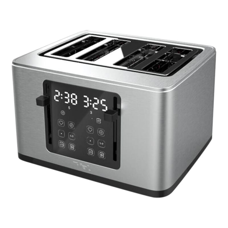 T-fal 4-Slice Stainless Steel Digital Toaster, Extra wide slots, 7 Browning levels W8