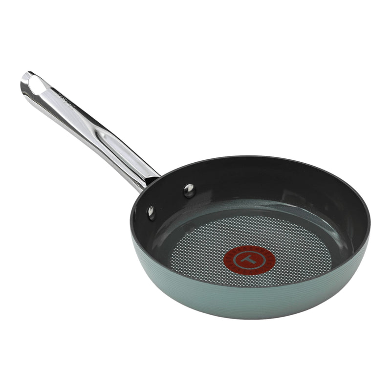 T-fal Ceramic Inspire, Non stick Frying Pan, Oven Safe, Thermo-Spot Heat Indicator, 8-in, Mint P9
