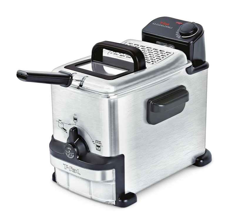 T-fal EZ Clean Pro Compact Deep Fryer with Oil Filter, Stainless Steel, 2L H2