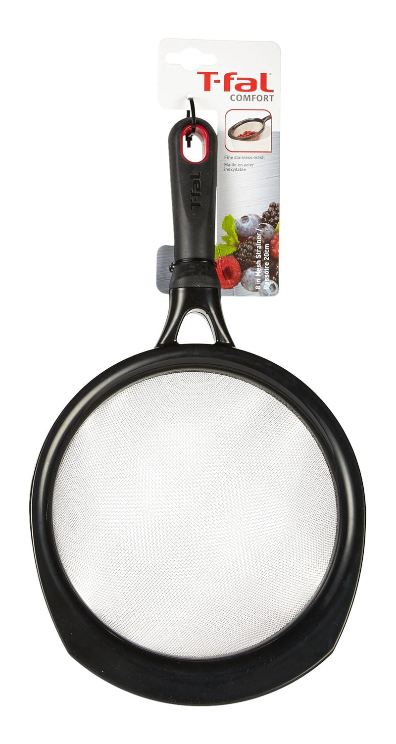 T-fal Plastic Strainer with Stainless Steel Wire Mesh, 8-in G8