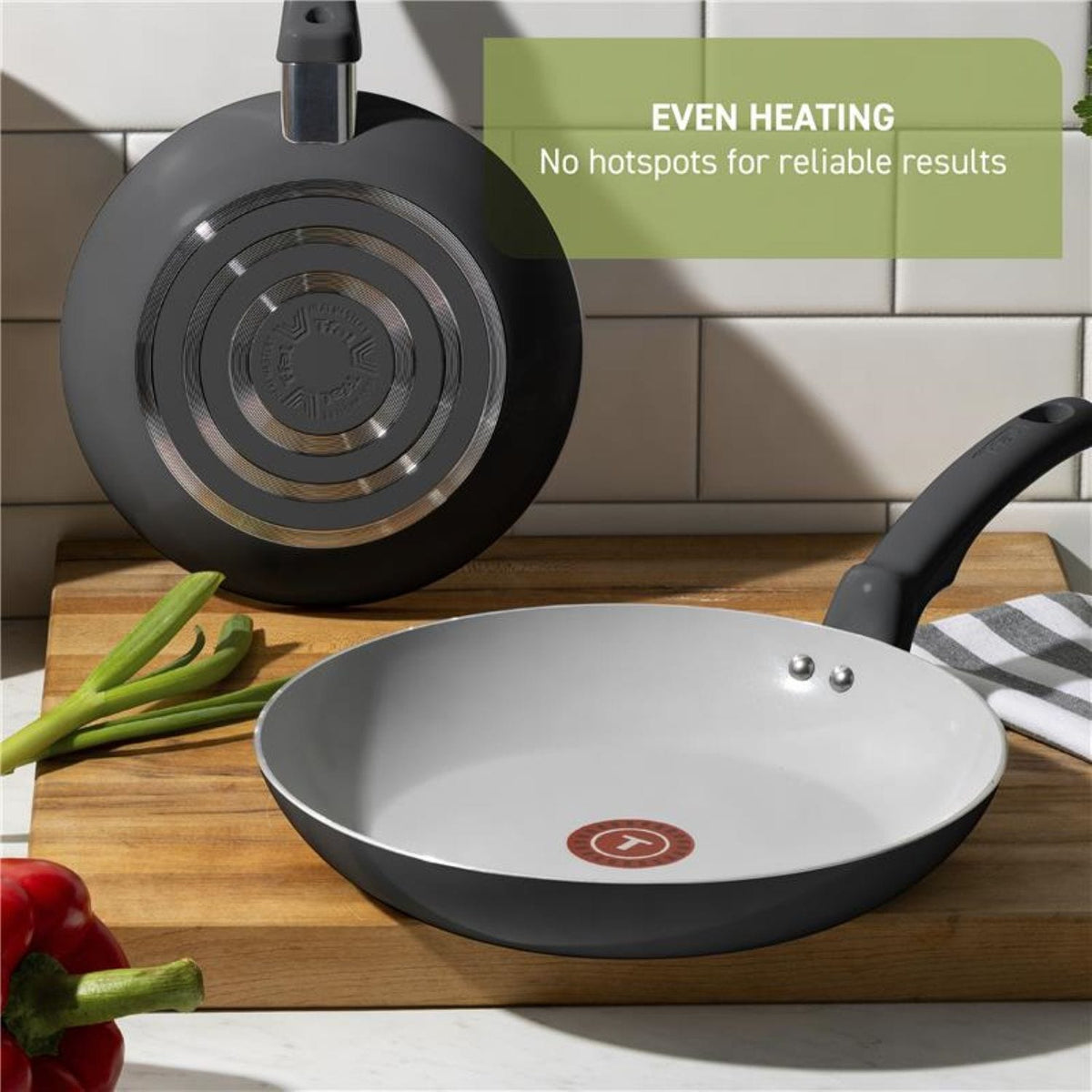 T-Fal Viva Ceramic Non-Stick Frypan with Thermo-Spot Technology, 26-cm