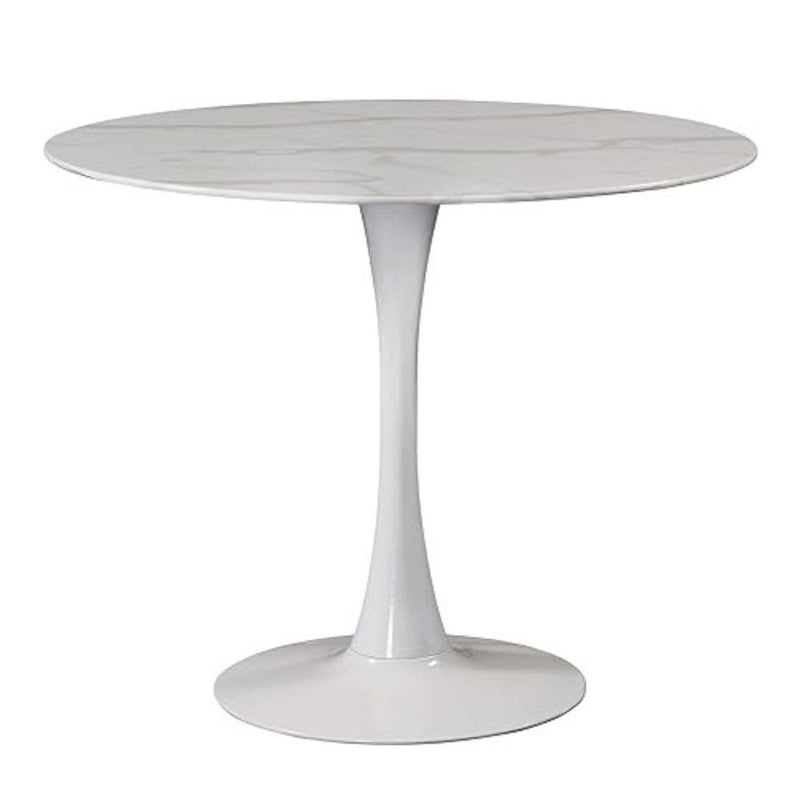 Take Me Home Leo Faux Marble Dining Table Tulip Base Z5