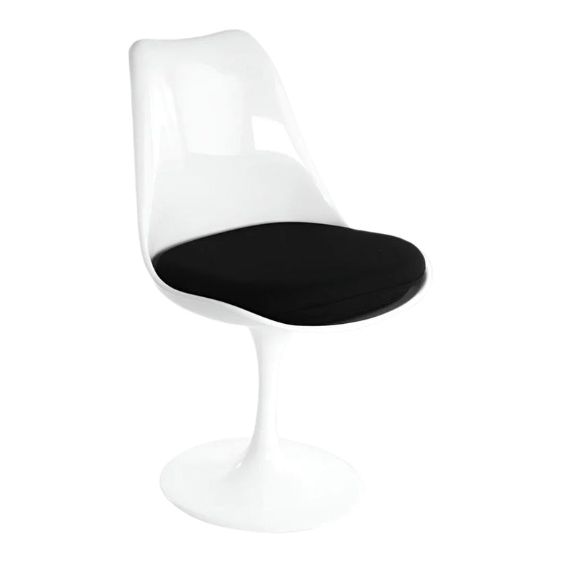 Take Me Home Tulip Armless Dining Chair, Fiberglass, Black Q7