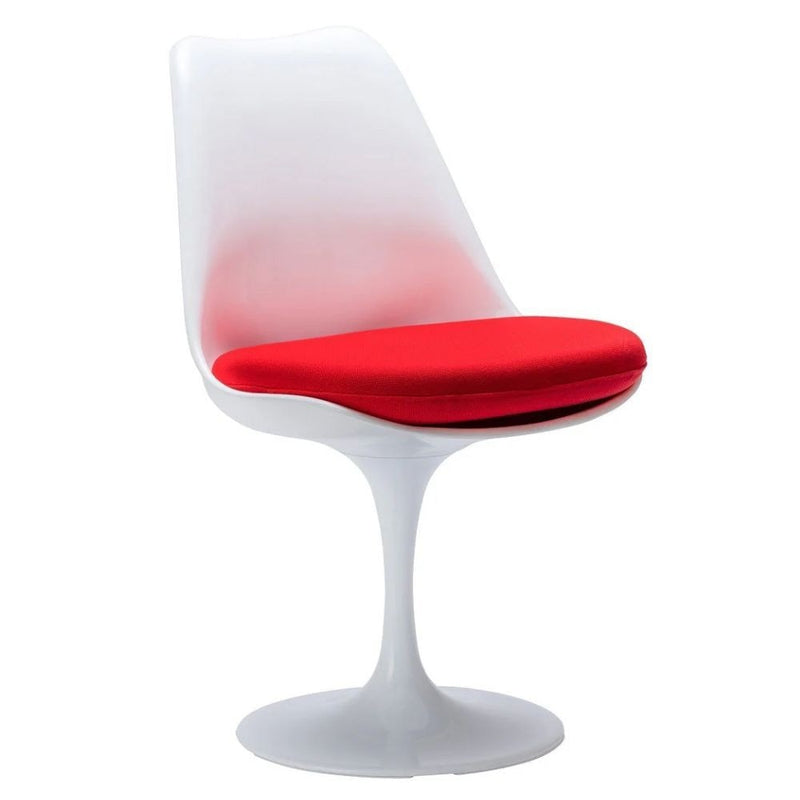 Take Me Home Tulip Chair Armless Chair, Fiberglass, Red P6