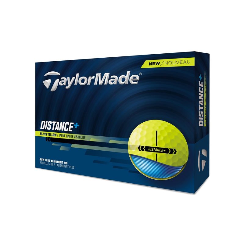TaylorMade Distance+ Golf Balls, Yellow, 12-pk I3