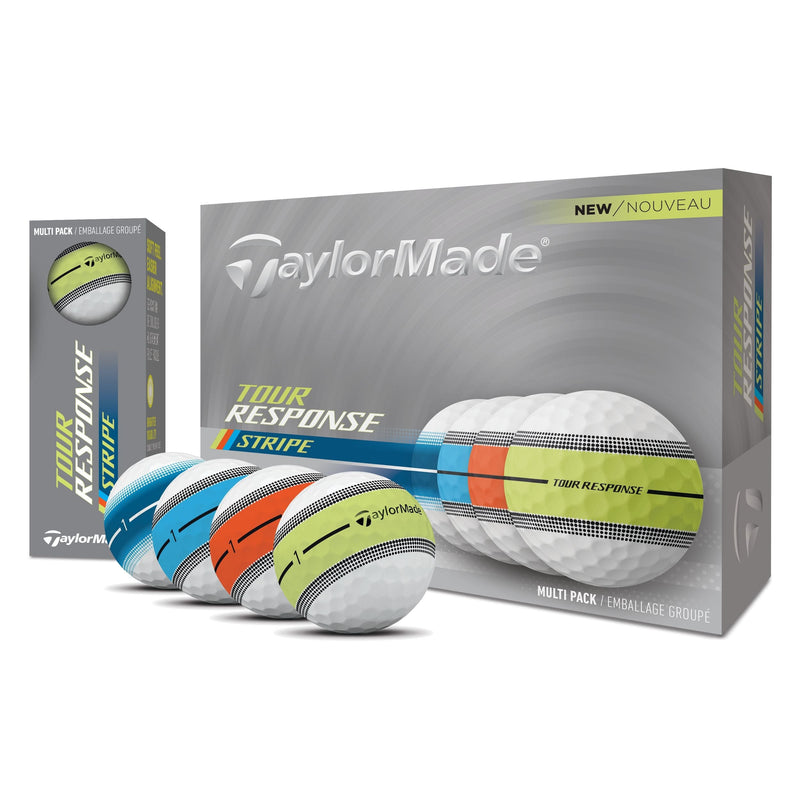 TaylorMade TM25 Tour Response Stripe Golf Balls Multi-Pack, White F2