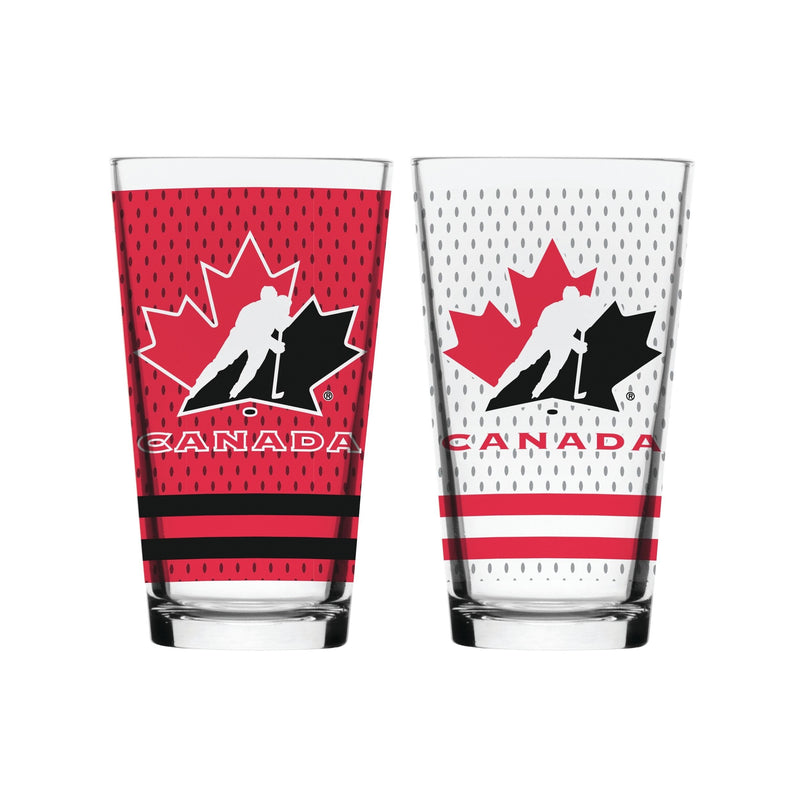 Team Canada/Hockey Canada Mixing Pint Glass Set, 16-oz, 2-pk Q5