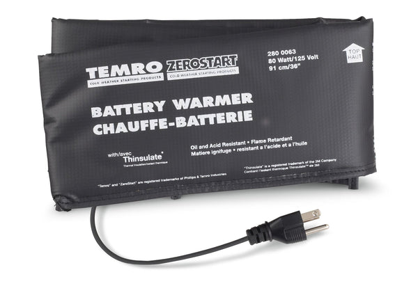 Temro Zerostart 2800063 Battery Warmer/Blanket, 80W, 36-in R7