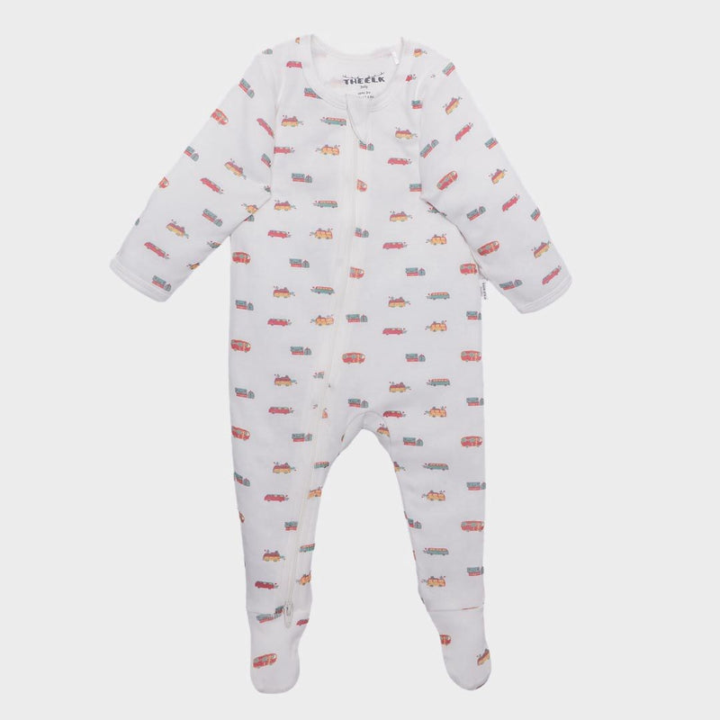 The Elk Baby Camping Print Premium Organic Cotton Zippy, Various Sizes I1
