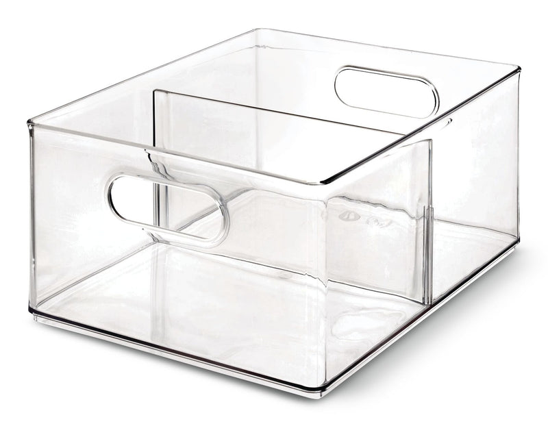 The Home Edit by iDESIGN Clear Stackable Divided Deep Organizing Storage Bin, 11.5-L D9