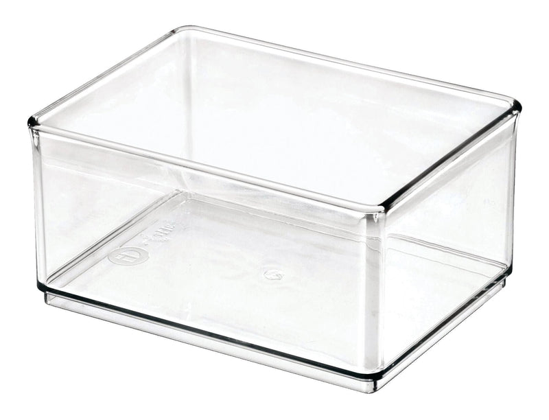 The Home Edit by iDESIGN Clear Stackable Medium Shallow Organizing Storage Bin, 1.2-L Q7