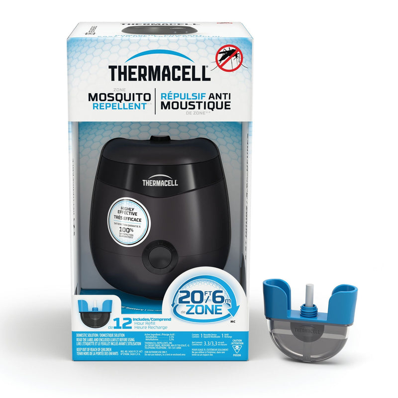 Thermacell E-ZoneGuard Patio Rechargeable Mosquito Repeller with 12-Hr Refill and 5.5-Hr Battery, Charcoal K6