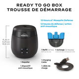 Thermacell E-ZoneGuard Patio Rechargeable Mosquito Repeller with 12-Hr Refill and 5.5-Hr Battery, Charcoal