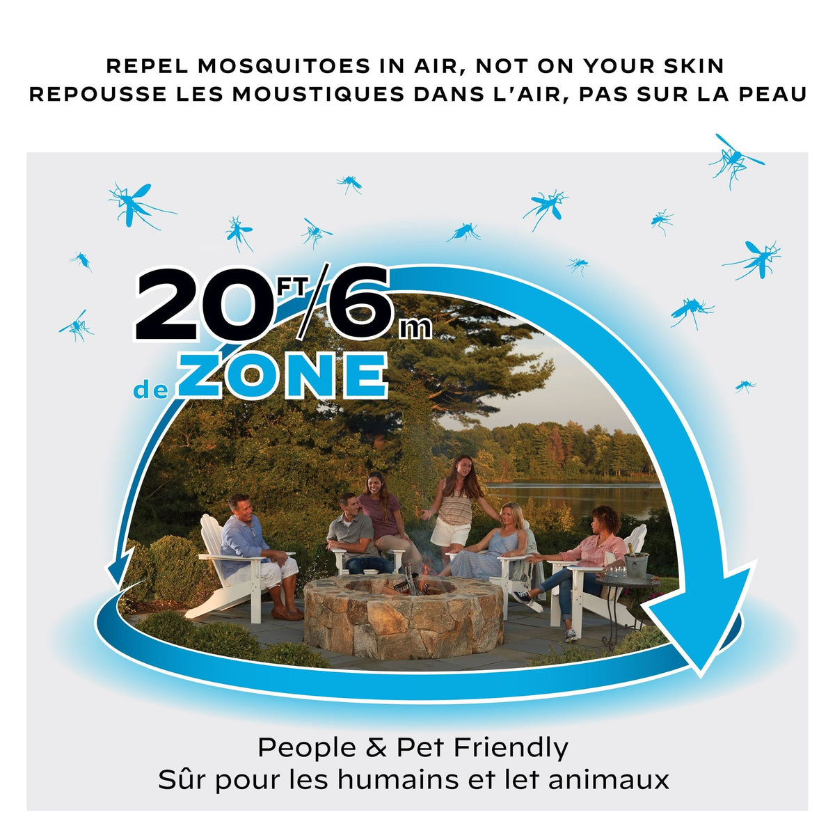 Thermacell E-ZoneGuard Patio+ Rechargeable Mosquito Repeller with 36-Hr Refill and 6.5-Hr Battery