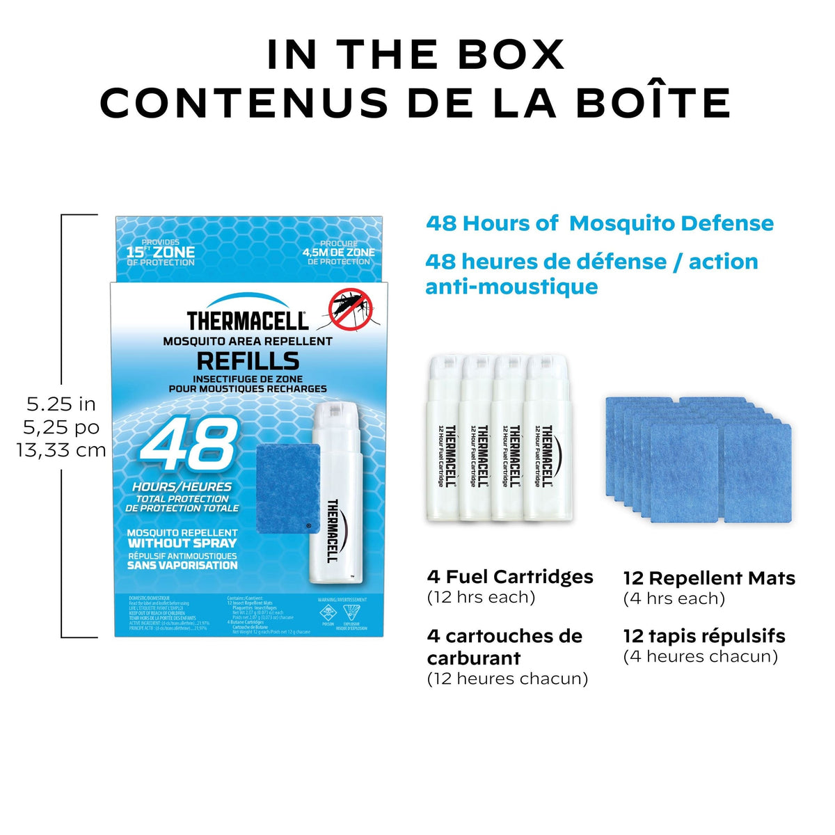 Thermacell Fuel-ZoneGuard Fuel Powered Mosquito Repellent 48-Hr Refill Pack