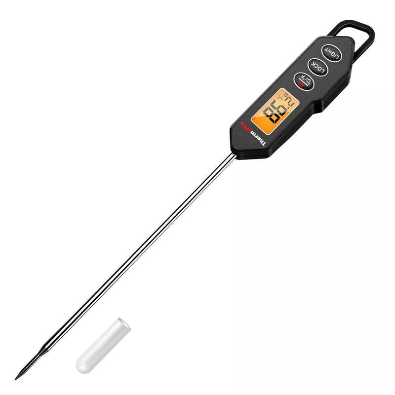 ThermoPro Digital Instant-Read Food & Meat Thermometer with Built-in Magnet & Hook, Black C9