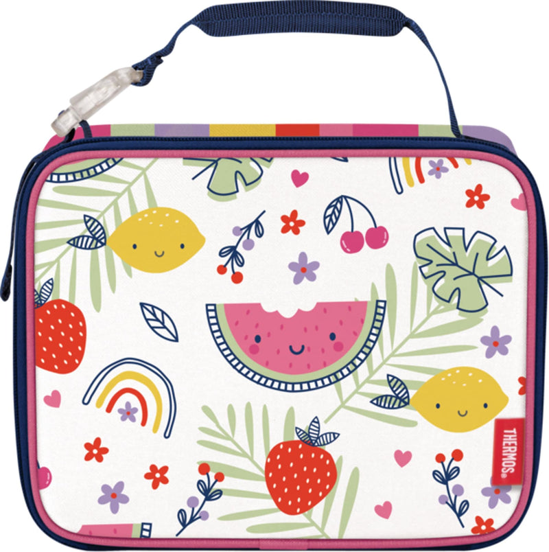 Thermos Kids Standard Insulated Soft Reusable Lunch Bag, Rainbow Fruit R5