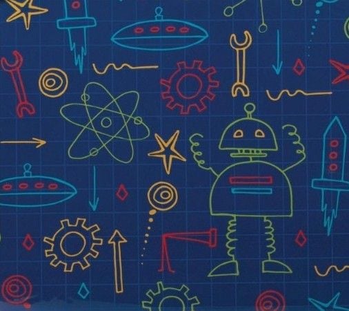 Thermos Kids Standard Insulated Soft Reusable Lunch Bag, Robot Doodles P6