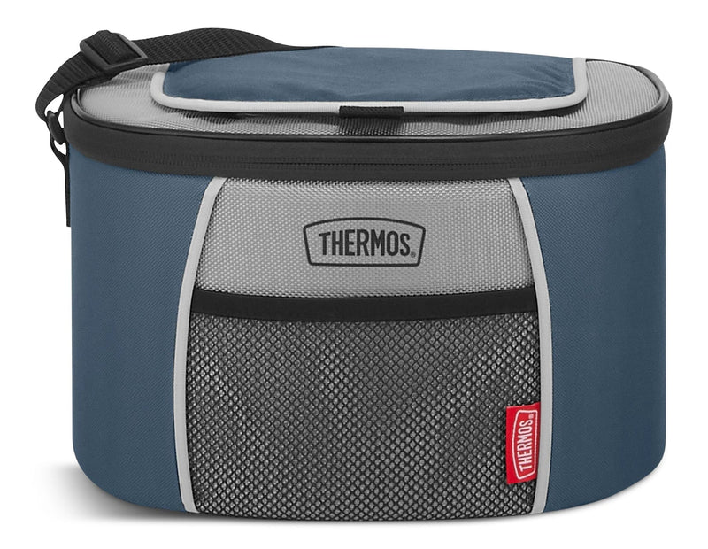 Thermos Soft Cooler with Shoulder Strap, 6-Can Capacity, Blue, PVC-Free E6