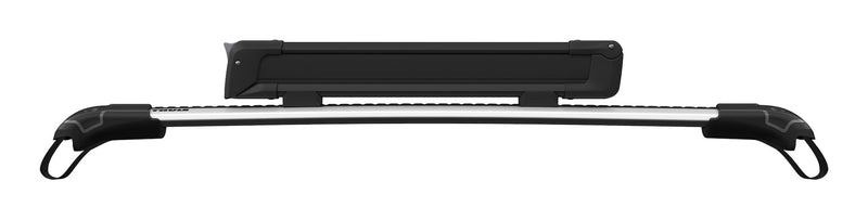Thule SnowPack Stainless Steel Roof Top Mount Ski/Snowboard Rack, Large, Black, 2-pc R0