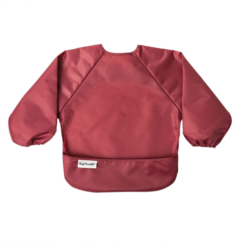 Tiny Twinkle Mess-Proof Apron Bibs, Rose Burgundy, 2-pk B7