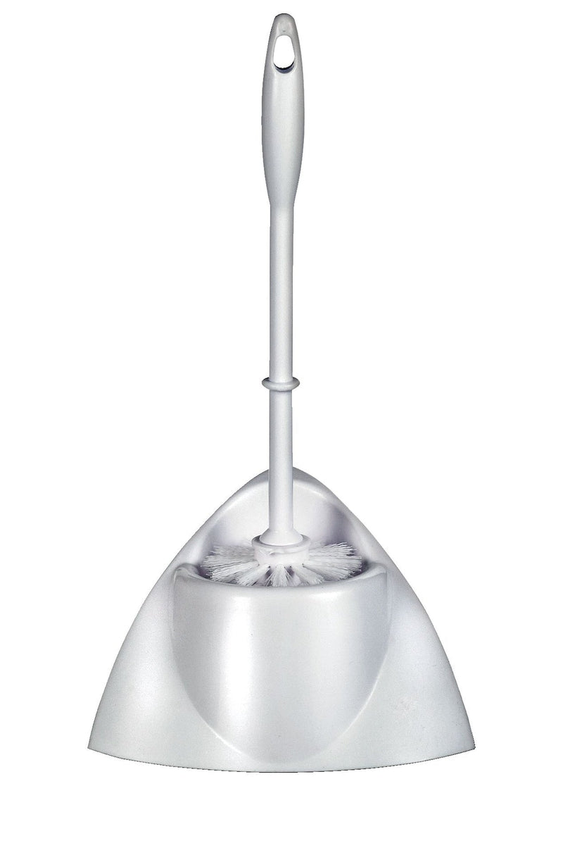 Toilet Brush with Stand, White U8