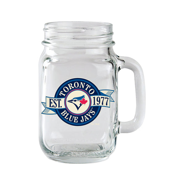 Toronto Blue Jays Mason Jar Mug Pint Glass For MLB Baseball Fans/Collectors, 14-oz O2