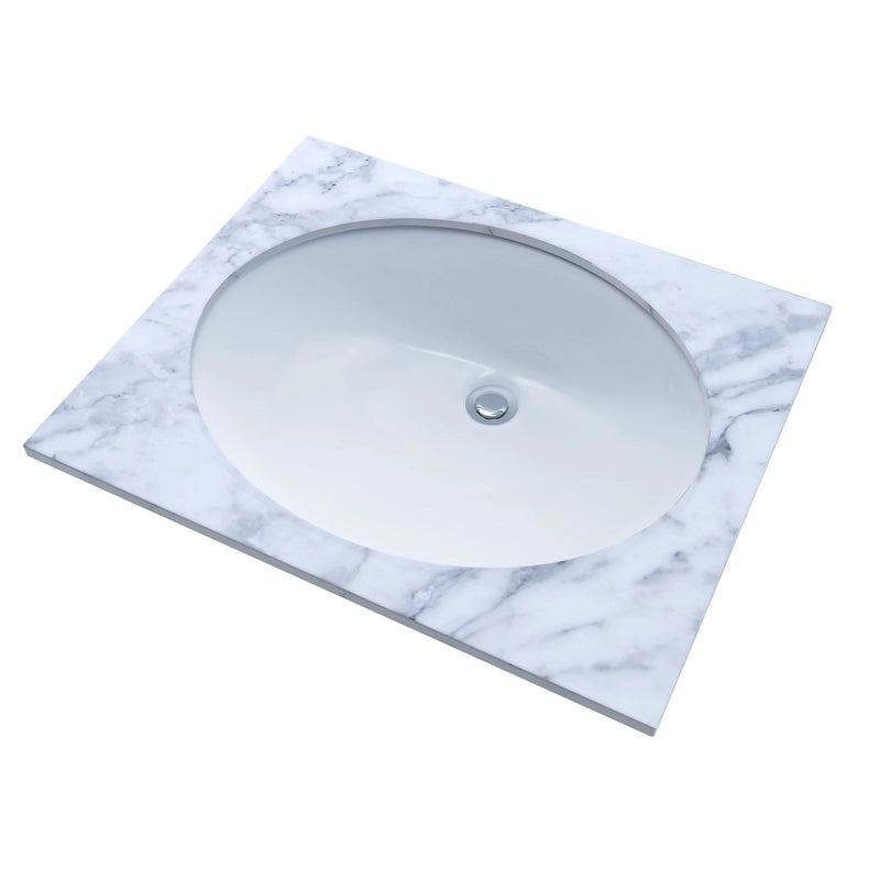 Toto 17x14-in Oval Vessel Cotton Undercounter Sink/Lavatory R5