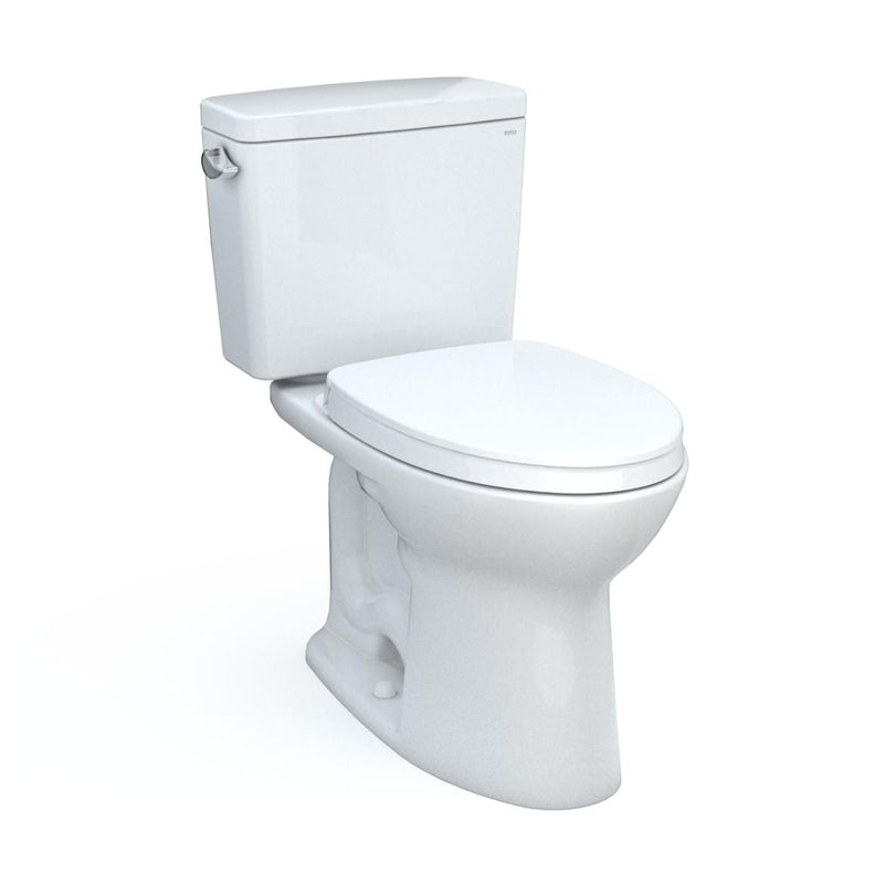 TOTO Drake Two-Piece Elongated 1.6 GPF Tornado Flush Toilet with CEFIONTECT & SoftClose Seat Q5