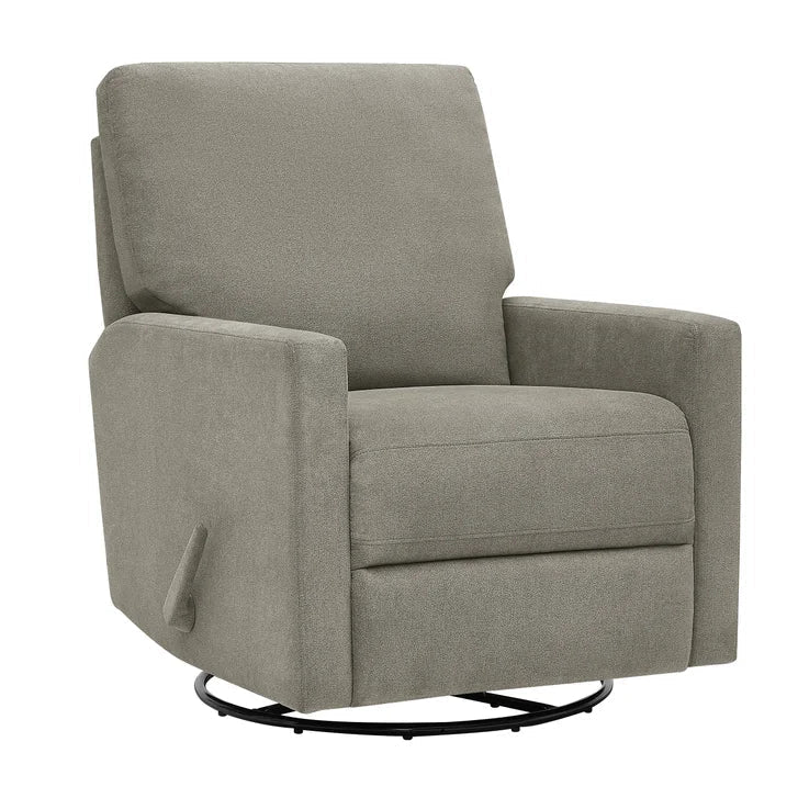 True Innovations Paxley II Grey Fabric Swivel Glider Recliner V3