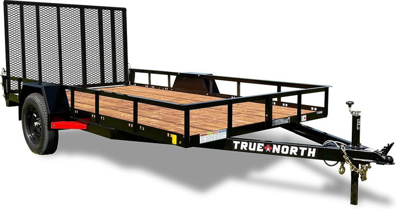 True North 77-in x 12-ft Utility Trailer With Gate, Black W6
