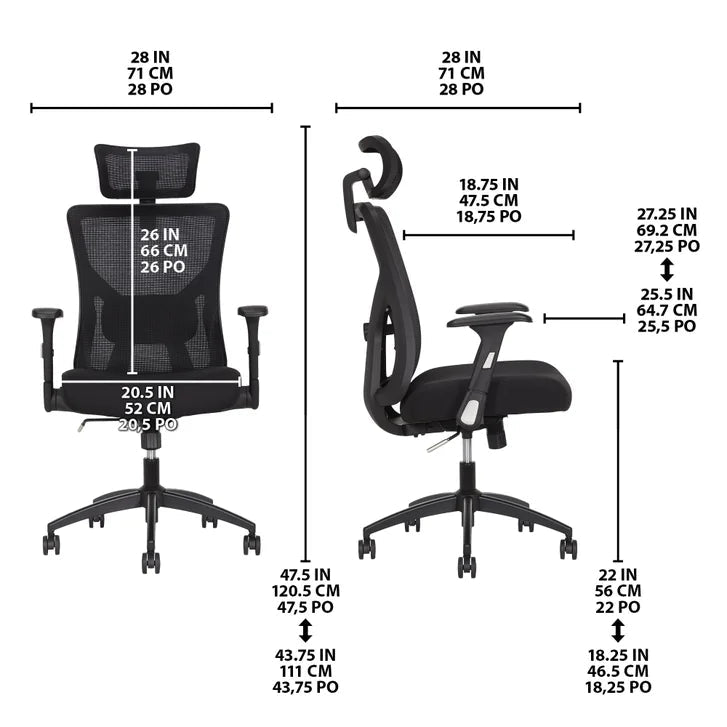 TrueWellness Mesh Office Chair M9
