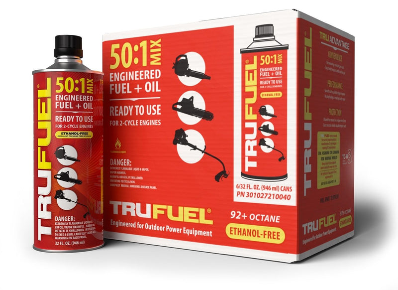 TruFuel 50:1 Pre-Mixed Gas & Oil for 2-Cycle Engines, 946 ml H8