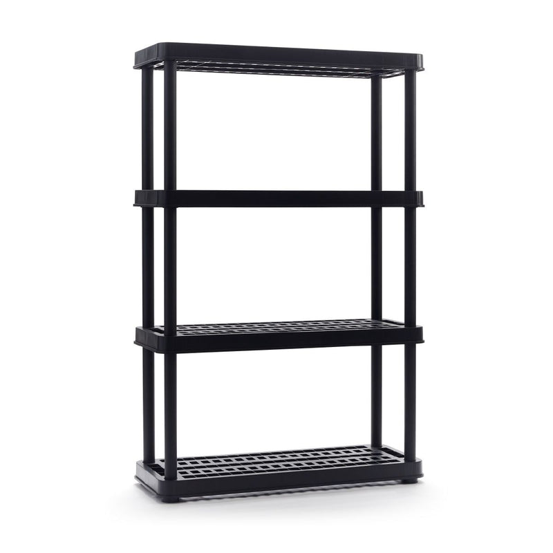 TuffStore 4-Shelf Resin Storage/Shelving Unit, 36 x 14 x 54.5-in, Black K7