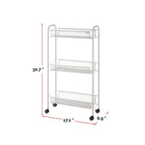 type A 3-Tier Mesh Wire Slim Storage Cart